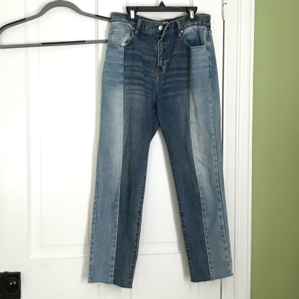 pacsun split tone mom jeans